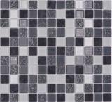 Carreaux de mosaïque gris Mosaïque de verre Pierre MOS62-0207-GN_f