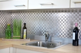 Carreaux de mosaïque fond de cuisine autocollant aluminium argent métal MOS200-22M25_f