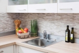 Carreaux de mosaïque fond de cuisine autocollant marbre pierre naturelle gris blanc cream pierre naturelle white wood MOS200-0120_f