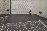 Mosaïque céramique Hexagone noir R10B receveur de douche carreaux de sol mosaïque cuisine salle de bain sol MOS11H-0303-R10_f