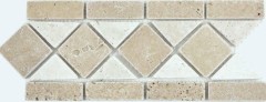 Travertin Pierre naturelle Bordure noce chiaro Beige Mur Sol Douche Salle de bains Cuisine MOSBor-0246_f