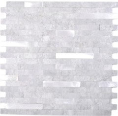 Vinyle composite aspect pierre Cement grey/Silver Mosaïque murale Carrelage cuisine salle de bain MOS200-4GS_f