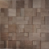 Mosaïque de bois Panneau de bois Parement noisette 3D autocollant mur cuisine carrelage MOS170-22G_f