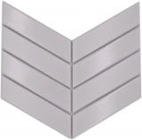 Carreau mural à chevrons Céramique Mosaïque mixte blanc brillant mat Dos salle de bain MOS24-CHEV11