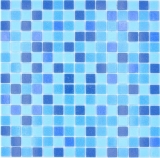 Mosaïque de verre Carreaux de mosaïque bleu glacé Mosaïque de piscine MOS210-PA327