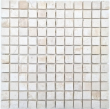 Marbre Mosaïque Pierres blanc crème Carrelage Salle de bains WC Sol de douche - MOS40-T23W
