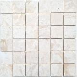 Marbre Mosaïque Carreaux Mosaïque blanc crème Cuisine Sol de douche - MOS40-T48W