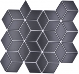 Cube Mosaïque Céramique Vintage Rétro 3D uni noir mat salle de bain cuisine mur - MOS13-POV5
