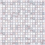 Mosaïque de verre Carreau de mosaïque Retro aspect bois cream marron clair Ornement MOS78-W79