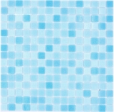 Carreaux de mosaïque Mosaïque de verre Classic Mix verre mix bleu clair 4F collé sur papier Mosaïque de piscine MOS210-PA331_f