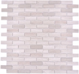 Carreaux de mosaïque Mosaïque autocollante composite pierre naturelle blanc wood gris cuisine MOS200-4M72_f