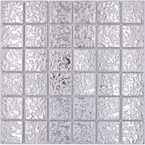 Carreau de mosaïque Céramique Mosaïque uni argent martelé Carreaux de cuisine MOS16-0207_f