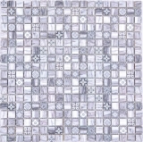 Carreaux de mosaïque Mosaïque de verre Retro wood gris fond de cuisine salle de bain MOS78-W09_f