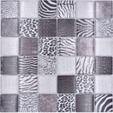 Carreaux de mosaïque Mosaïque de verre Forest noir mur salle de bain cuisine MOS78-W28_f