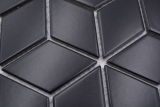 Motif manuel Carreau de mosaïque Céramique Combi 3D Cube uni noir mat Salle de bains Cuisine Mur MOS13-POV5_m