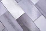 Motif manuel Carreau de mosaïque Mosaïque autocollante Vinyle aspect ciment Mix gris Subway cuisine MOS200-5S59_m