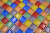 Motif main Carreau de mosaïque de verre Mix multicolore rouge bleu jaune vert Carrelage salle de bain MOS88-XC123_m