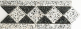 Mosaïque Bordure Borde Padang pierre naturelle grise noire 8x20 cm Article 860/BT