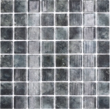 Mosaïque de piscine Mosaïque de verre noir anthracite changeant mur sol cuisine salle de bain douche MOS220-P56383