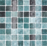 Mosaïque de piscine Mosaïque de verre vert anthracite changeant mur sol cuisine salle de bain douche MOS220-P56388
