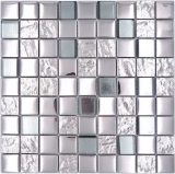 Mosaïque de verre Carreau de mosaïque electroplated argent métal cuisine carreaux MOS88-XCB5