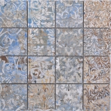Mosaïque céramique grès cérame fort multicolore mat mur sol cuisine salle de bain douche MOS16-71CV_f