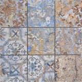 Mosaïque céramique grès cérame fort multicolore mat mur sol cuisine salle de bain douche MOS23-95CV_f