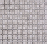 Mosaïque de pierre naturelle Marbre gris mat mur sol cuisine salle de bain douche MOS38-15-2012_f