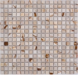 Mosaïque de pierre naturelle Marbre golden cream poli mur sol cuisine salle de bain douche MOS38-15-2807_f
