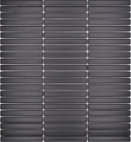 Mosaïque céramique Bâtonnets noir mat mur cuisine salle de bain douche MOS24-CG01_f