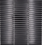 Mosaïque céramique Bâtonnets noir brillant mur cuisine salle de bain douche MOS24-CG21_f