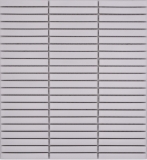 Mosaïque céramique Bâtonnets blanc mat mur cuisine salle de bain douche MOS24-CG91_f