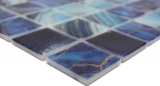 Échantillon manuel Mosaïque de piscine Mosaïque de verre bleu royal changeant brillant mur sol cuisine salle de bain douche MOS220-P56384_m