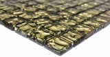 Motif main mosaïque de verre carreau de mosaïque or brillant mur sol cuisine salle de bain douche MOS78-8GO3_m