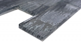 Motif main Mosaïque de verre noir avec argent brillant mur cuisine salle de bain douche MOS88-SW02_m