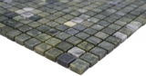 Motif main Mosaïque de pierre naturelle Marbre vert mat mur sol cuisine salle de bain douche MOS38-15-407_m