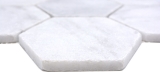 Échantillon manuel de mosaïque de pierre naturelle Marbre blanc mat mur sol cuisine salle de bain douche MOS42-HX142_m