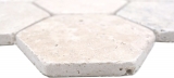 Échantillon manuel de mosaïque de pierre naturelle Travertin beige mat mur sol cuisine salle de bain douche MOS42-HX146_m