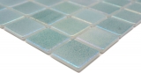Échantillon manuel Mosaïque de piscine Mosaïque de verre Pastel vert irisé multicolore brillant mur sol cuisine salle de bain douche MOS220-P55383_m