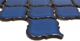 Motif à main Mosaïque céramique Carreaux de mosaïque bleu cobalt brillant mur sol cuisine salle de bain douche MOS13-P451_m