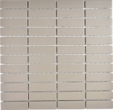 Bâtonnets Mosaïque Céramique non émaillée gris clair antidérapant receveur de douche carrelage de sol carrelage de salle de bain - MOS24-1202