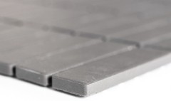 Motif main baguettes carreau mosaïque céramique gris brun boue non émaillé antidérapant receveur de douche carrelage cuisine salle de bain - MOS24-CUST051