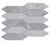 Céramique Carreau de mosaïque Hexagone Aspect pierre allongé gris clair mat MOS13-L0206
