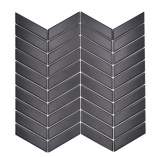 Céramique Carreau de mosaïque à chevrons uni noir mat MOS24-EV29