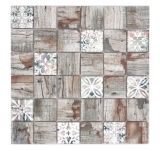 Mosaïque de verre Carreau de mosaïque Medio Vintage Patchwork beige imitation bois Ornement MOS160-W700