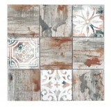 Mosaïque de verre Piastrella Vintage Patchwork beige imitation bois Ornement MOS160-W750