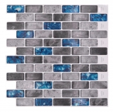 Film mosaïque autocollant vinyle rectangle composite gris bleu changeant MOS200-MS8