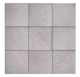 Tapis mosaïque autocollant Vinyl Shabby Chic gris Ornament MOS200-SCELLO