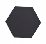 Carreau de mosaïque hexagonal autocollant en vinyle noir MOS200-S03