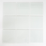 Mosaïque de verre Carreau carré blanc mat givré verre dépoli Article spécial SPO CM Z491